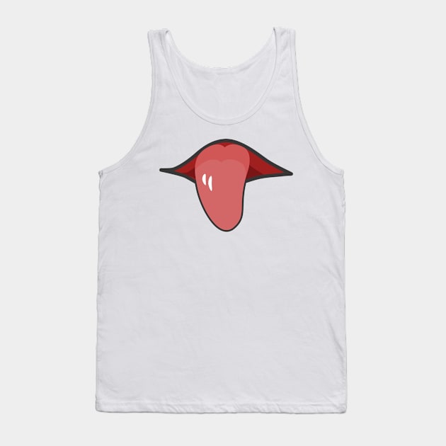 Cartoon Mouths Face Tank Top by Designerabhijit